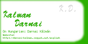 kalman darnai business card